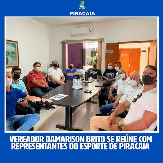 Vereador Damarison Brito se reúne com representantes do esporte de Piracaia