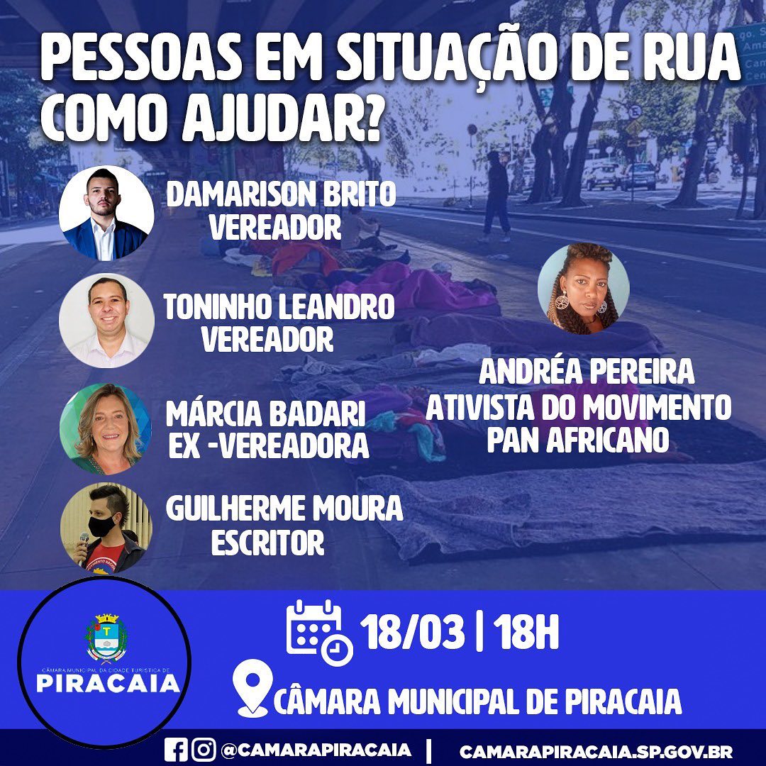 Palestra: Pessoas em situação de rua. Como ajudar?