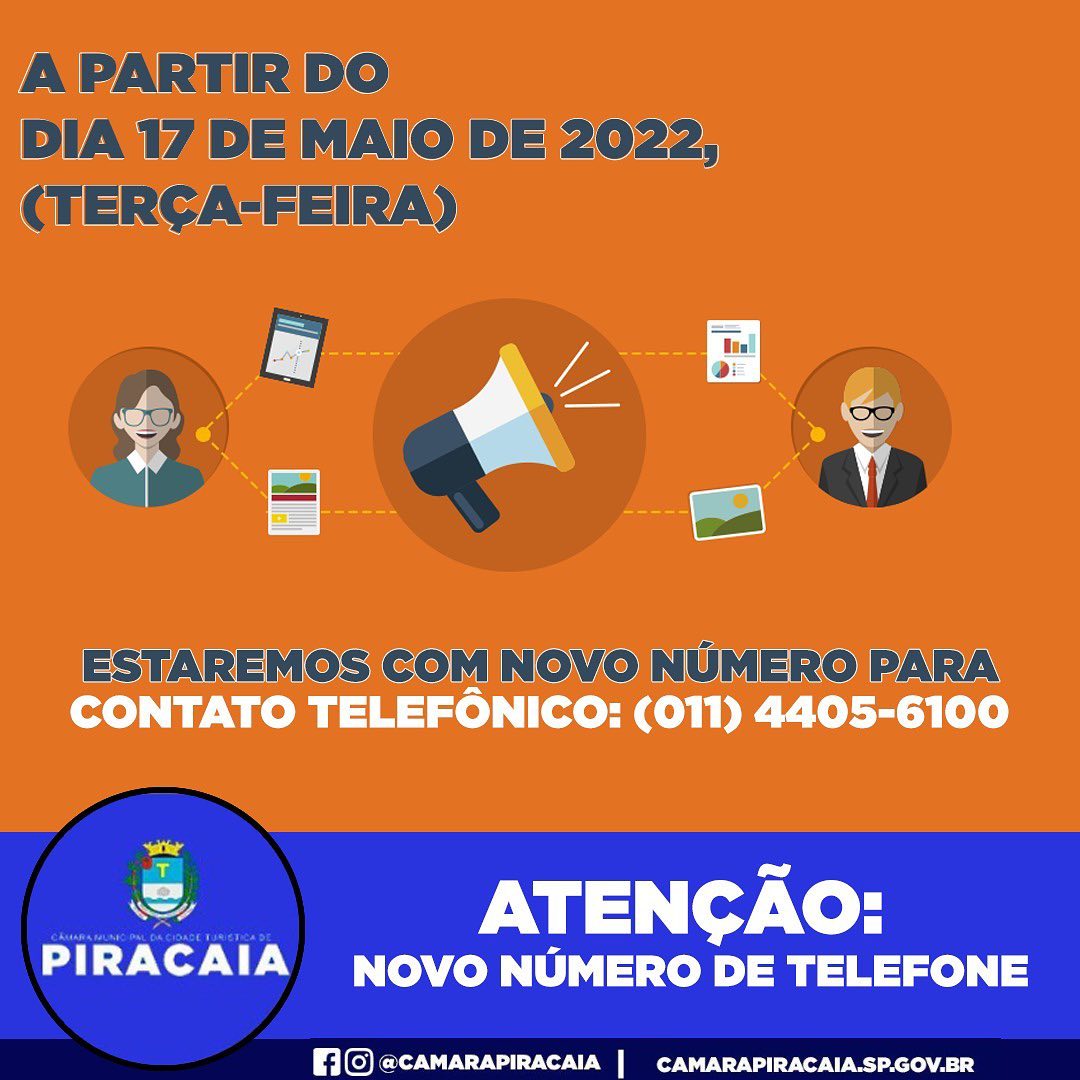 Atenção! Novo número de telefone