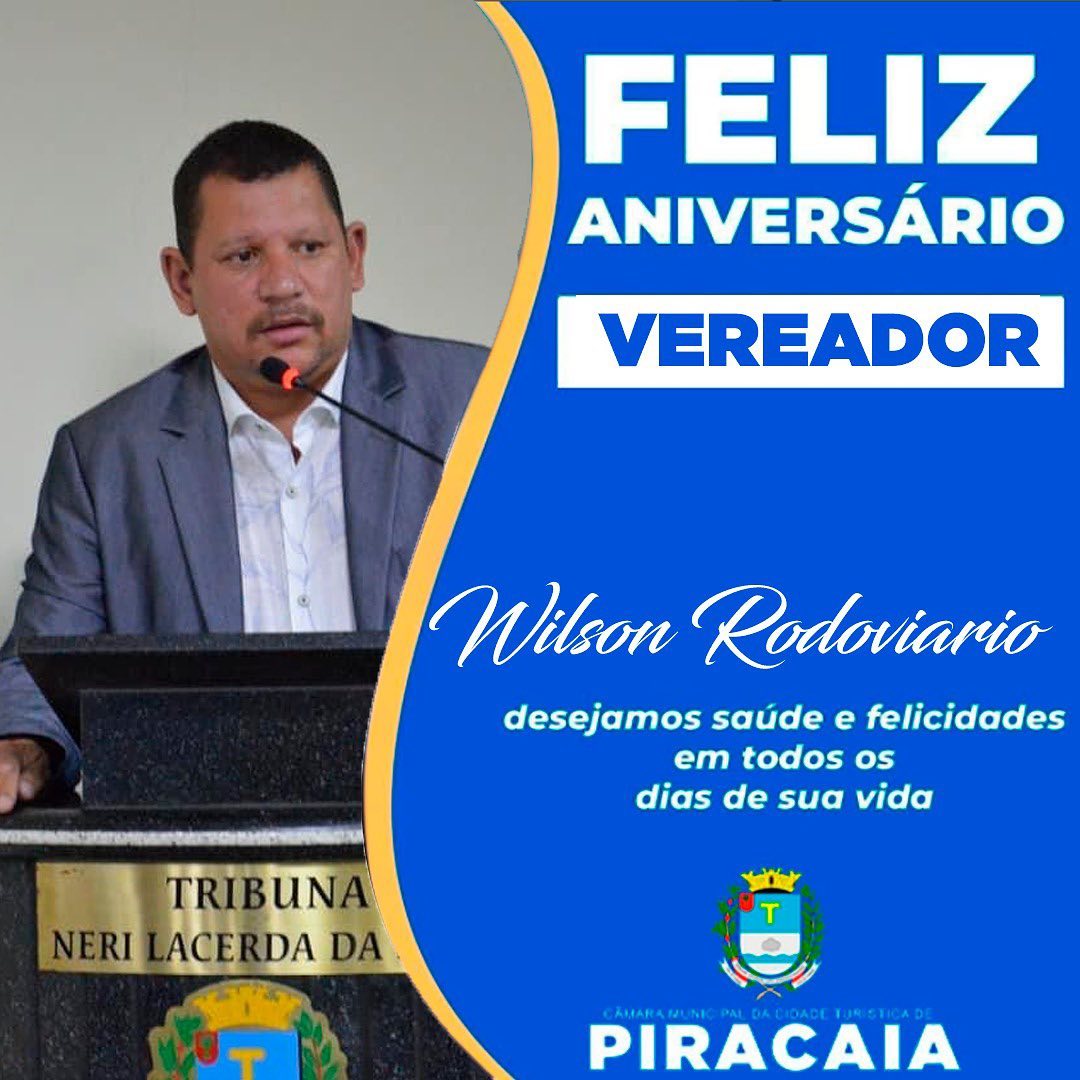 Feliz aniversário Vereador Wilson Rodoviário!