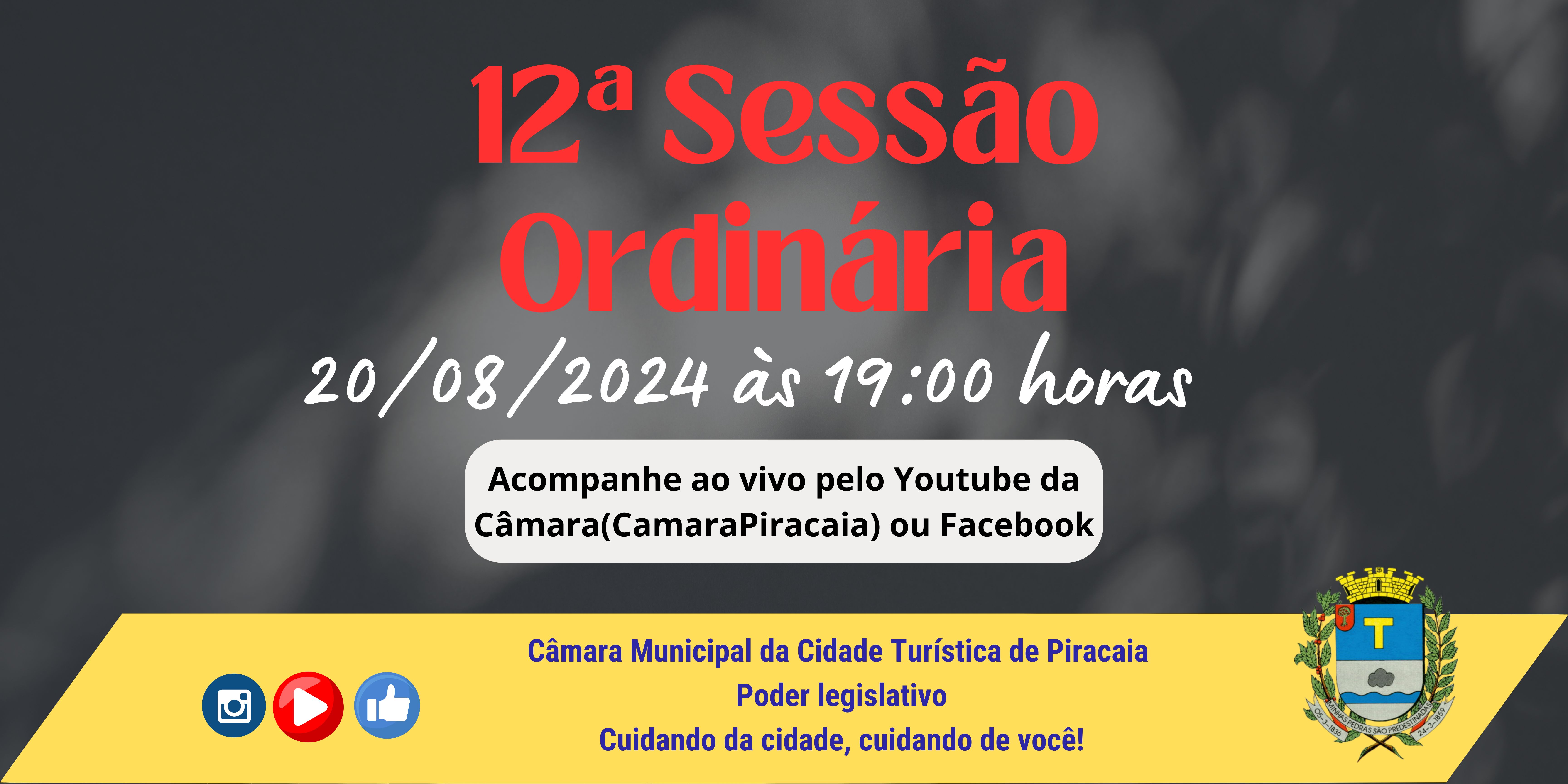 Pauta da 12ª Sessão Ordinária