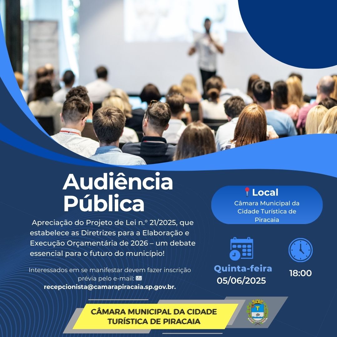 Audiência Pública - Projeto de Lei nº 10/2024 Lei de Diretrizes Orçamentárias