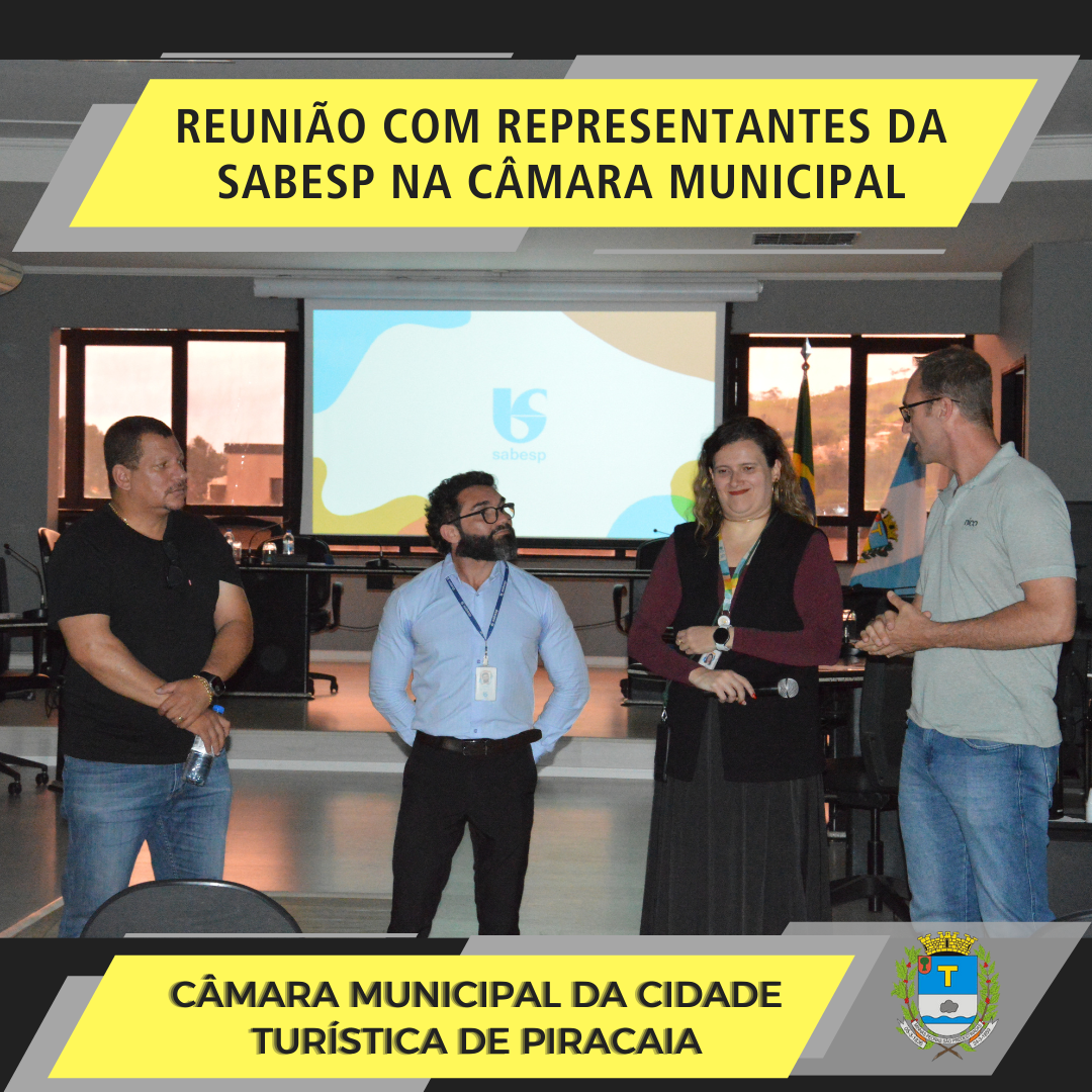 <b>Relatório - Apresentação da SABESP a Câmara Municipal de Piracaia</b>
