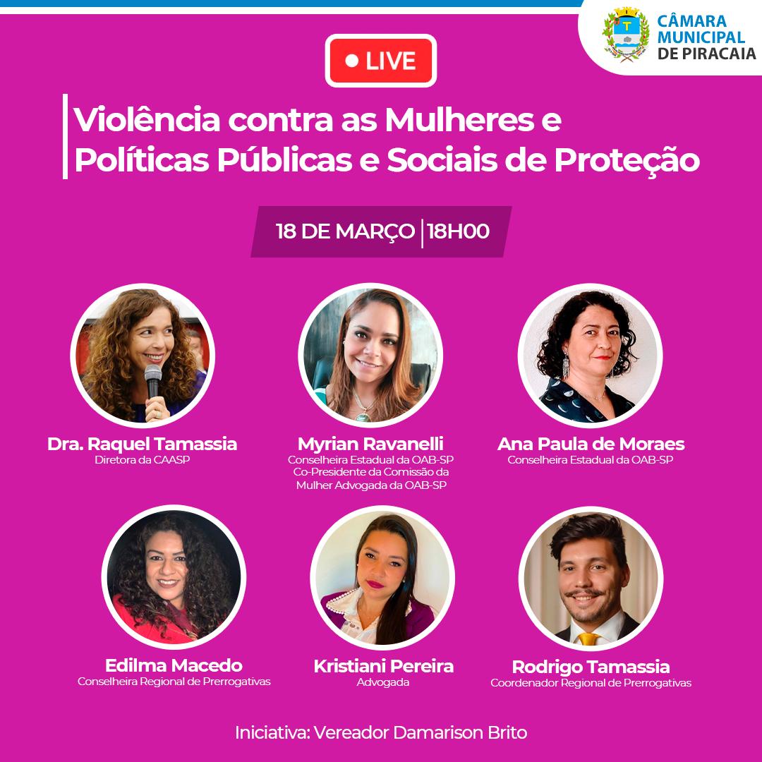 CÂMARA DE VEREADORES DE PIRACAIA PROMOVE PALESTRA SOBRE VIOLÊNCIA CONTRA AS MULHERES E POLÍTICAS PÚBLICAS E SOCIAIS DE PROTEÇÃO