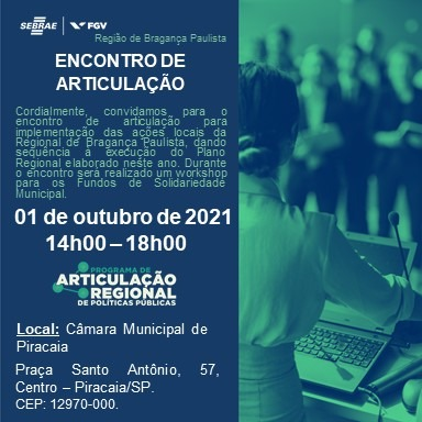 ENCONTRO DE ARTICULAÇÃO - REGIÃO DE BRAGANÇA PAULISTA